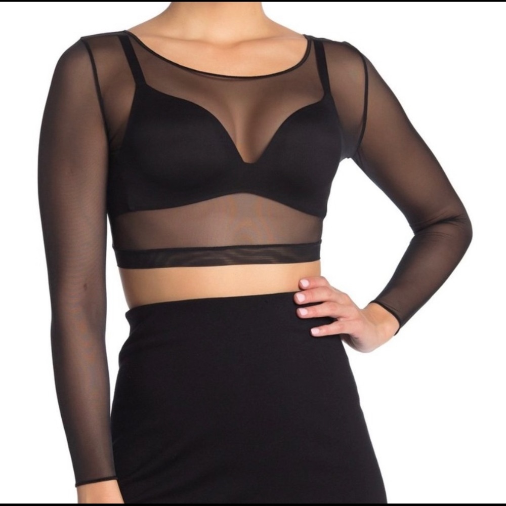 SPANX® Sheer Fashion Mesh Crop Top